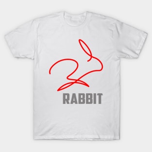 RED LINE RABBIT T-Shirt